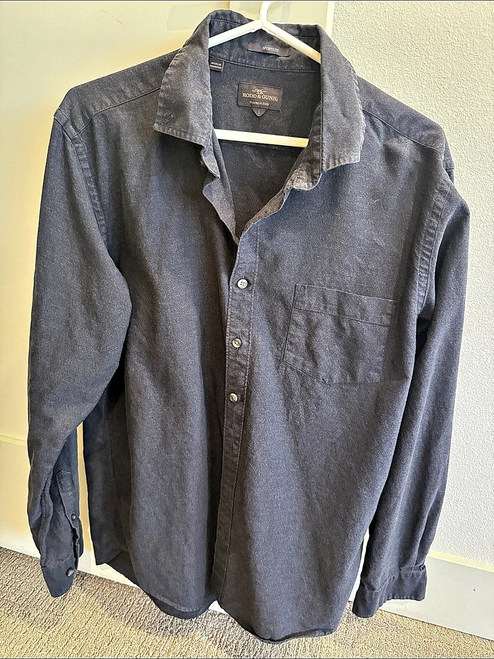 Rodd and Gunn Casual Button Down Shirt Gray Large
